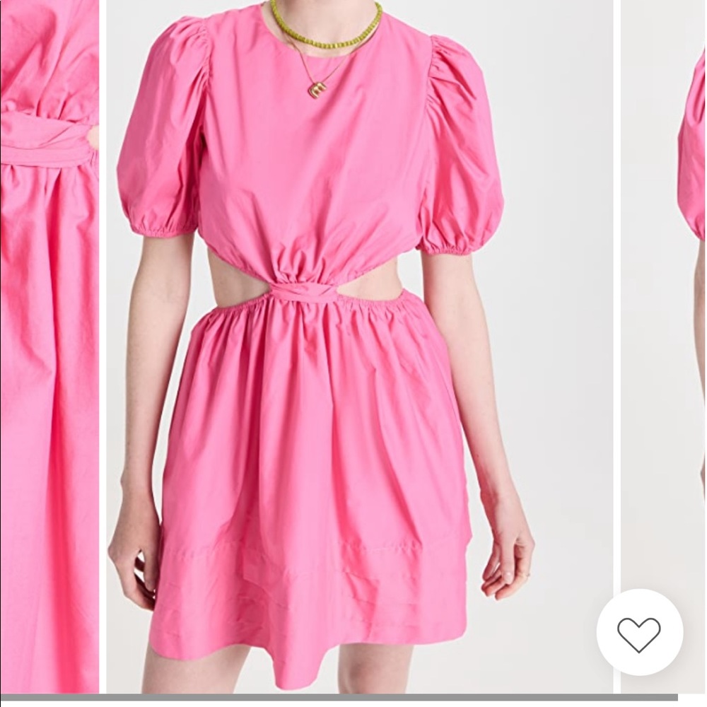 English Factory Pleated Cutout Mini Dress